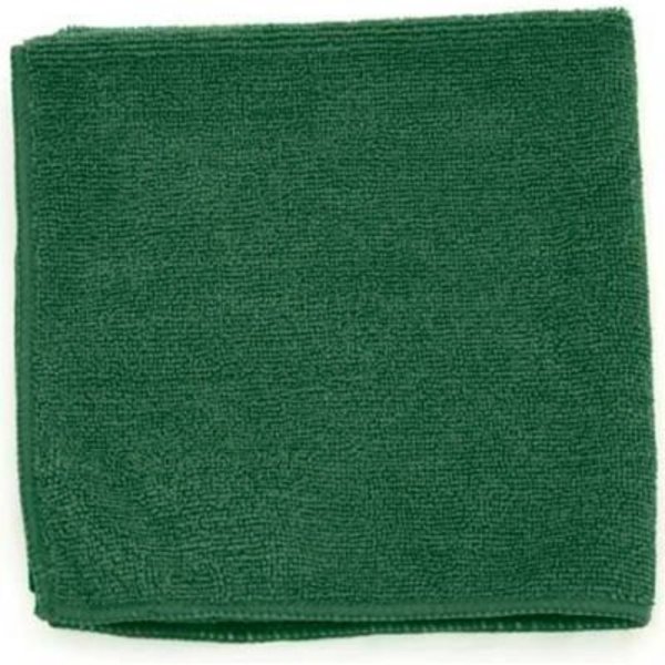 Hospeco Microworks Microfiber Towel 12in x 12in 330GSM, Dark Green 12 Towels/Pack - 2502-DWG-DZ